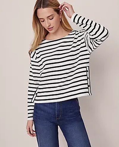 Ann Taylor Weekend Collection Striped Crew Neck Top