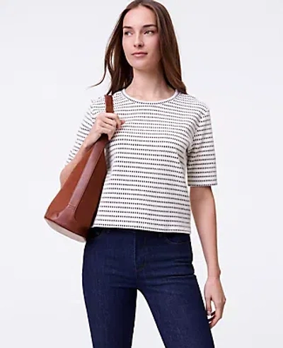 Ann Taylor Weekend Collection Striped Crew Neck Top