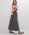 Ann Taylor Petite Weekend Collection Striped Flare Dress