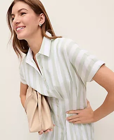 Ann Taylor Weekend Collection Striped Maxi Shirtdress