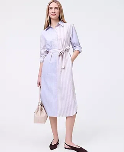Ann Taylor Weekend Collection Striped Midi Shirtdress