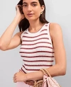 Ann Taylor Weekend Collection Striped Sweater Tank Top
