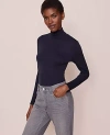 Ann Taylor Weekend Collection Turtleneck Top In Black