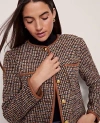 Ann Taylor Weekend Collection Tweed Crew Neck Jacket