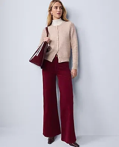 Ann Taylor Weekend Collection Wide-leg Corduroy Pant In Red