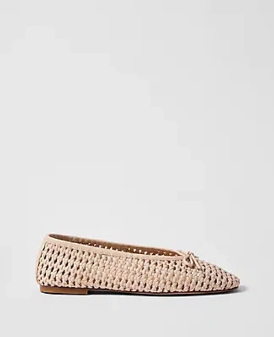 Ann Taylor Weekend Collection Woven Bow Ballet Flat In Multi