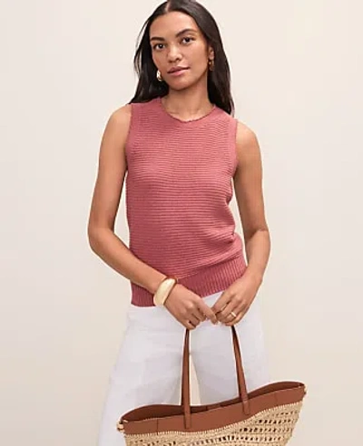 Ann Taylor Weekend Crew Neck Sweater Shell Top