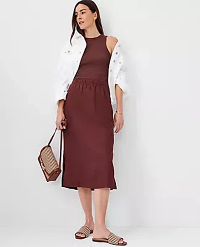 Ann Taylor Weekend Easy Pencil Skirt In Brown Stone