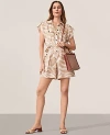 Ann Taylor Weekend Linen Pocket Romper In Baguette