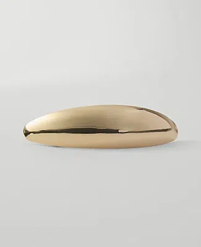 Ann Taylor Weekend Metal Hair Barrette In Goldtone