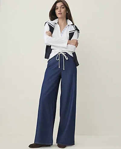 Ann Taylor Weekend Palazzo Jean In Classic Rinse Wash