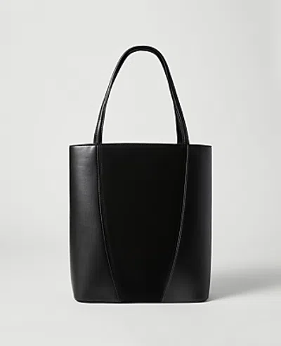 Ann Taylor Weekend Patent Tote In Black