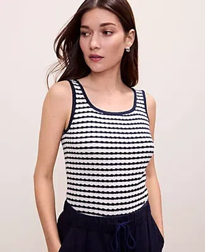 Ann Taylor Weekend Pointelle Tank Top In Multi