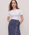 Ann Taylor Weekend Pointelle Tee In White
