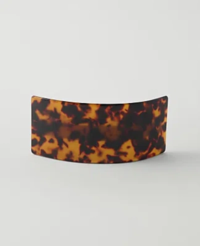 Ann Taylor Weekend Rectangle Tortoiseshell Print Hair Clip In Brown Multi
