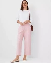 Ann Taylor Weekend Relaxed Roll Cuff Straight Pant In Pink Gem