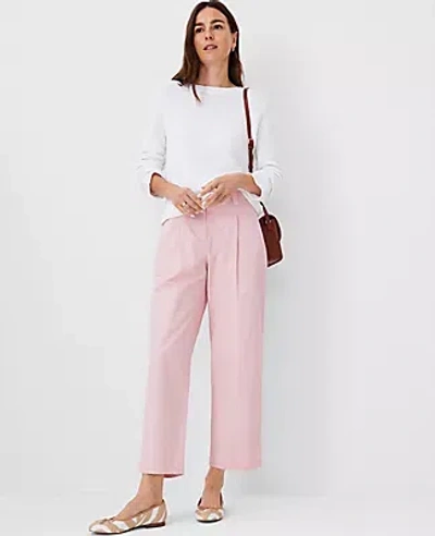 Ann Taylor Weekend Relaxed Roll Cuff Straight Pant In Pink Gem