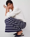 Ann Taylor Weekend Ribbed Skirt In Navy/white