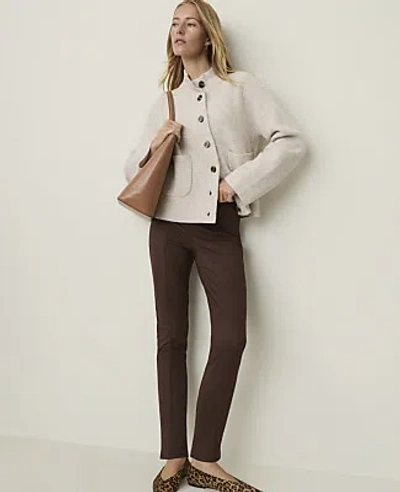 Ann Taylor Weekend Seamed Side Zip Legging In Animal Print