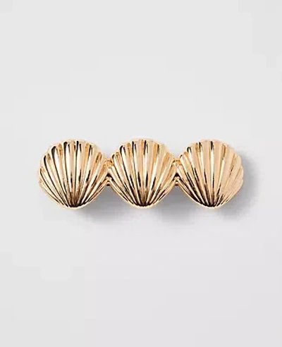 Ann Taylor Weekend Seashell Hair Barrette In Gold