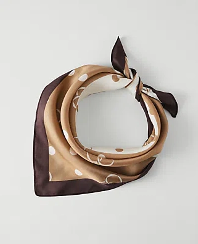 Ann Taylor Weekend Silk Scarf In Sea Pearl