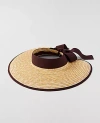 Ann Taylor Weekend Straw Visor In Brown