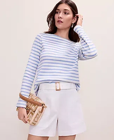 Ann Taylor Weekend Striped Boatneck Top