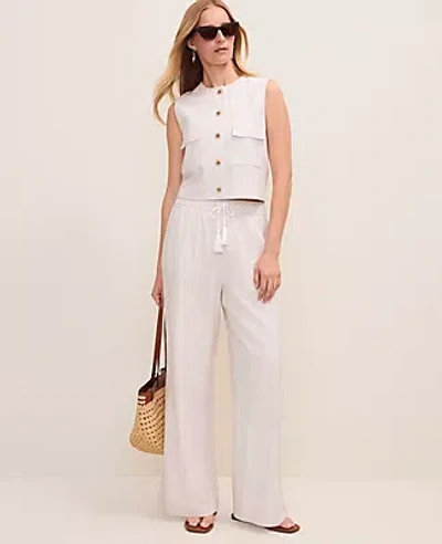 Ann Taylor Weekend Striped Easy Fit Wide-leg Pant In Multi