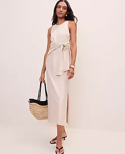 Ann Taylor Weekend Tie Waist Sheath Dress