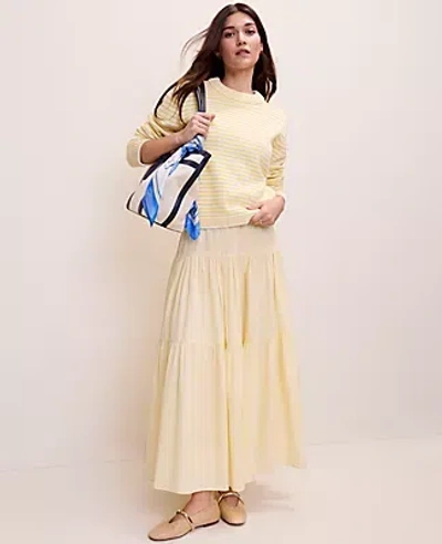 Ann Taylor Weekend Tiered Full Skirt In Neutral