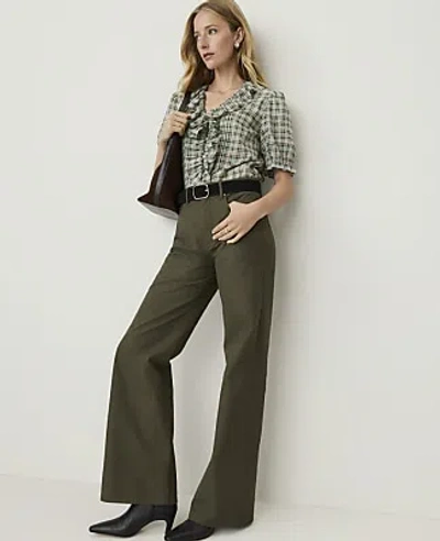 Ann Taylor Weekend Wide-leg Pant In Caper Shadow