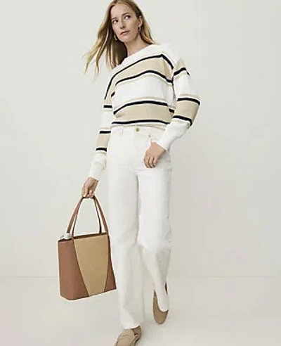 Ann Taylor Weekend Wide-leg Pant In Winter White