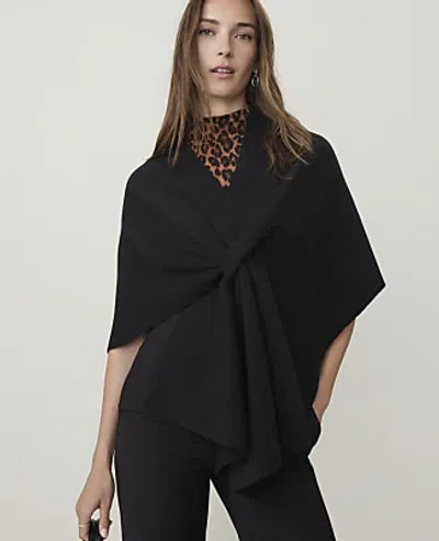 Ann Taylor Weekend Wrap Poncho In Black