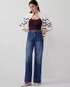 Ann Taylor Wide-leg Jean In Classic Mid Wash