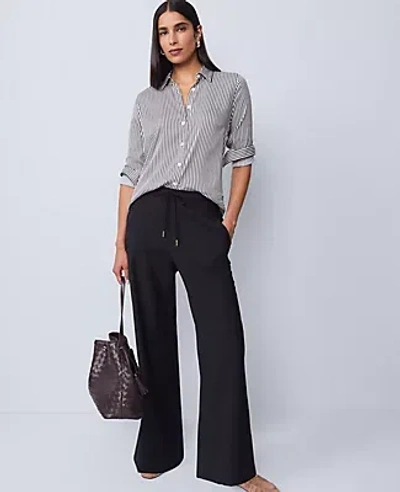 Ann Taylor Wide-leg Jogger Pant In Black
