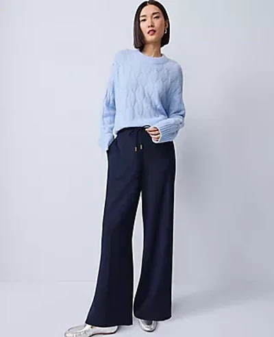 Ann Taylor Wide-leg Jogger Pant In Blue