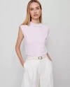 Ann Taylor Wide Shoulder Mock Neck Sweater Shell Top