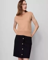Ann Taylor Wide Shoulder Mock Neck Sweater Shell Top