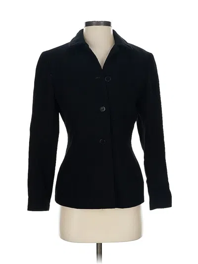 Pre-owned Ann Taylor Wool Blazer Jacket In Black