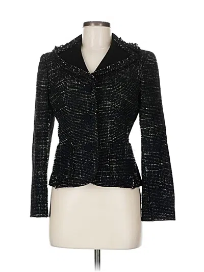 Pre-owned Ann Taylor Wool Blazer Jacket In Black