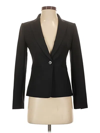 Pre-owned Ann Taylor Wool Blazer Jacket In Black