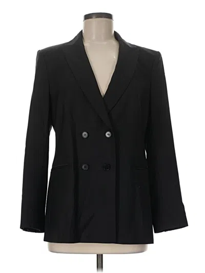 Pre-owned Ann Taylor Wool Blazer Jacket In Black