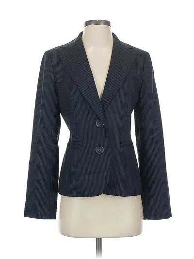 Pre-owned Ann Taylor Wool Blazer Jacket In Blue