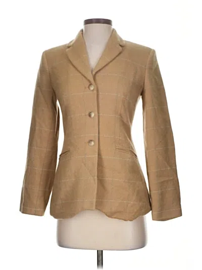 Pre-owned Ann Taylor Wool Blazer Jacket In Brown