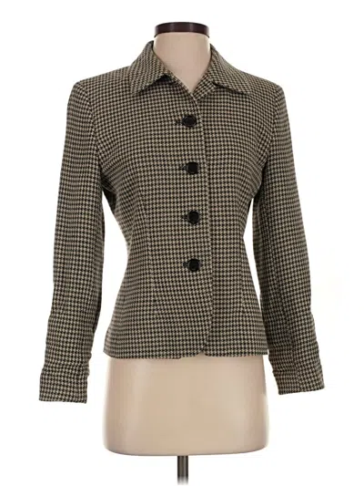 Pre-owned Ann Taylor Wool Blazer Jacket In Brown