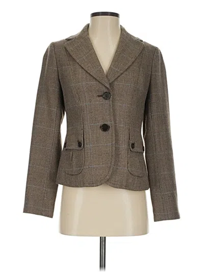 Pre-owned Ann Taylor Wool Blazer Jacket In Brown