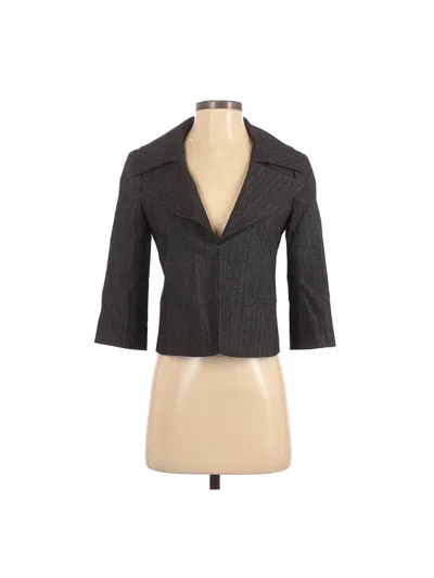 Pre-owned Ann Taylor Wool Blazer Jacket In Gray