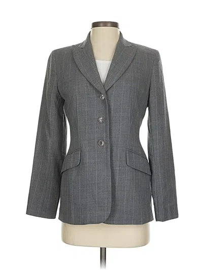 Pre-owned Ann Taylor Wool Blazer Jacket In Gray