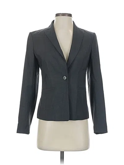 Pre-owned Ann Taylor Wool Blazer Jacket In Gray