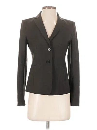 Pre-owned Ann Taylor Wool Blazer Jacket In Gray